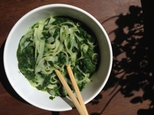 Spinach and Coconut Noodles